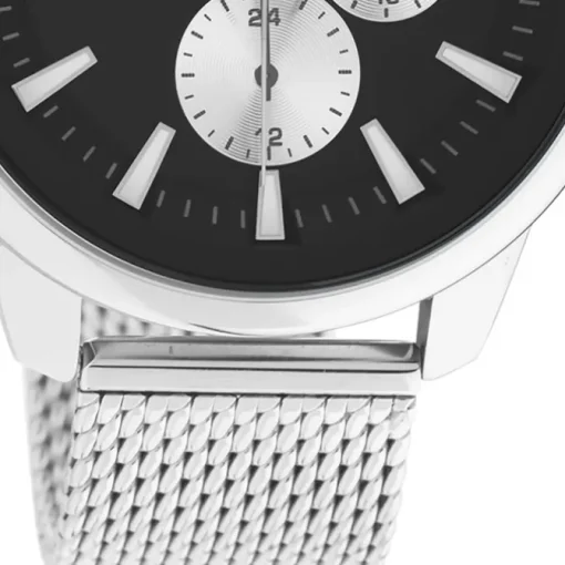 Oozoo Herren Armbanduhr Timepieces C11016 Analog Metall Mesh silber UOC11016