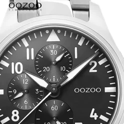 Oozoo Herren Armbanduhr Timepieces C10956 Analog Edelstahl silber UOC10956