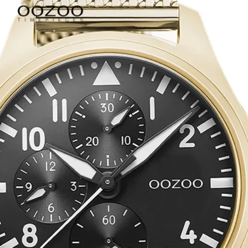 Oozoo Herren Armbanduhr Timepieces C10959 Analog Metall Mesh gold UOC10959