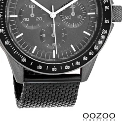 Oozoo Herren Armbanduhr Timepieces Analog Metall Mesh schwarz UOC11114