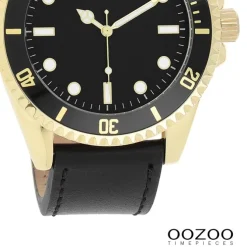 Oozoo Herren Armbanduhr Timepieces Analog Leder schwarz UOC11115