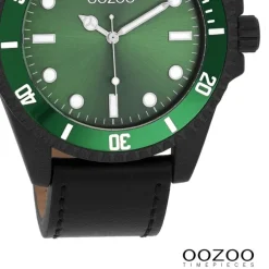 Oozoo Herren Armbanduhr Timepieces Analog Leder schwarz UOC11117