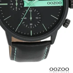 Oozoo Herren Armbanduhr Timepieces Analog Leder schwarz UOC11229