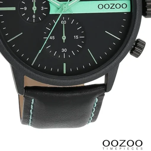 Oozoo Herren Armbanduhr Timepieces Analog Leder schwarz UOC11229