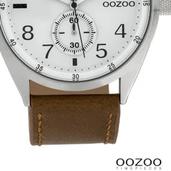 Oozoo Herren Armbanduhr Timepieces Analog Leder braun UOC10025