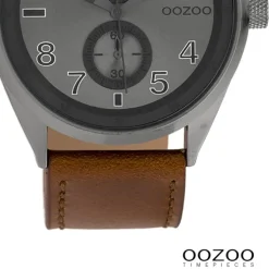 Oozoo Herren Armbanduhr Timepieces Analog Leder braun UOC10028