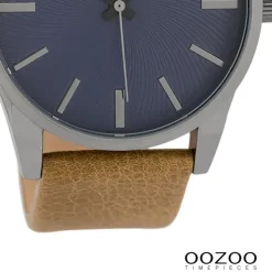Oozoo Herren Armbanduhr Timepieces Analog Leder braun UOC9625A