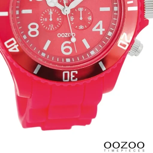 Oozoo Herren Armbanduhr Timepieces Analog Silikon pink UOC4837A