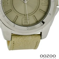 Oozoo Herren Armbanduhr Timepieces Analog Leder beige UOC5335A