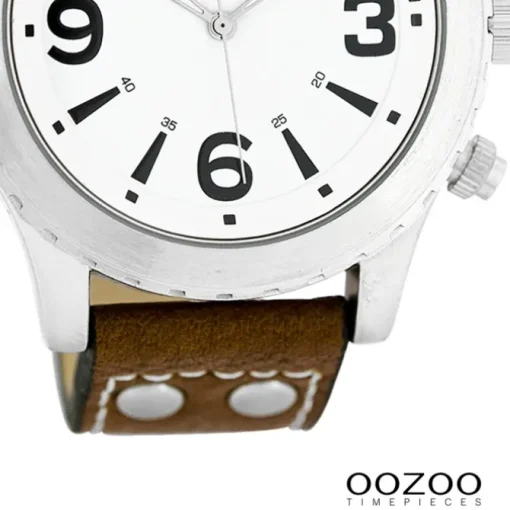 Oozoo Herren Armbanduhr Timepieces Analog Leder braun UOC6111A