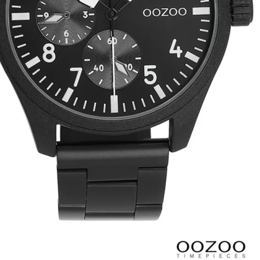 Oozoo Herren Armbanduhr Timepieces Analog Metallband schwarz UOC11509