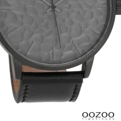 Oozoo Herren Armbanduhr Timepieces Analog Leder schwarz UOC9444A