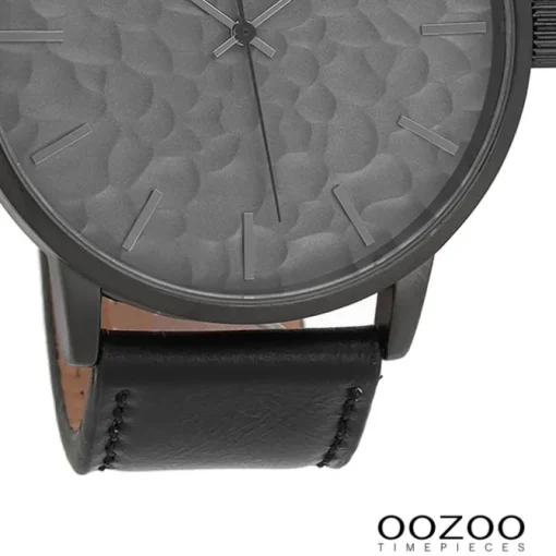 Oozoo Herren Armbanduhr Timepieces Analog Leder schwarz UOC9444A