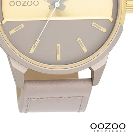 Oozoo Herren Armbanduhr Timepieces Analog Leder taupe braun UOC11317