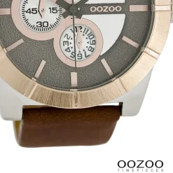 Oozoo Herren Armbanduhr Timepieces Analog Leder braun UOC6432A