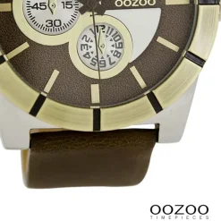 Oozoo Herren Armbanduhr Timepieces Analog Leder braun UOC6433A