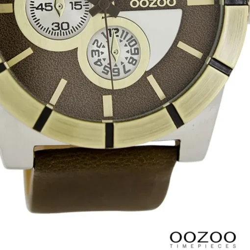 Oozoo Herren Armbanduhr Timepieces Analog Leder braun UOC6433A