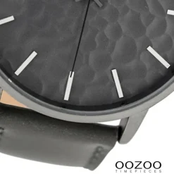 Oozoo Herren Armbanduhr Timepieces C9440 Quarzwerk Leder grau UOC9440