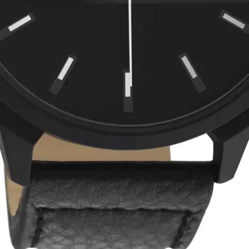 Oozoo Herren Armbanduhr Timepieces C11004 Analog Leder schwarz UOC11004
