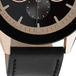 Oozoo Herren Armbanduhr Timepieces C10804 Analog Leder schwarz UOC10804