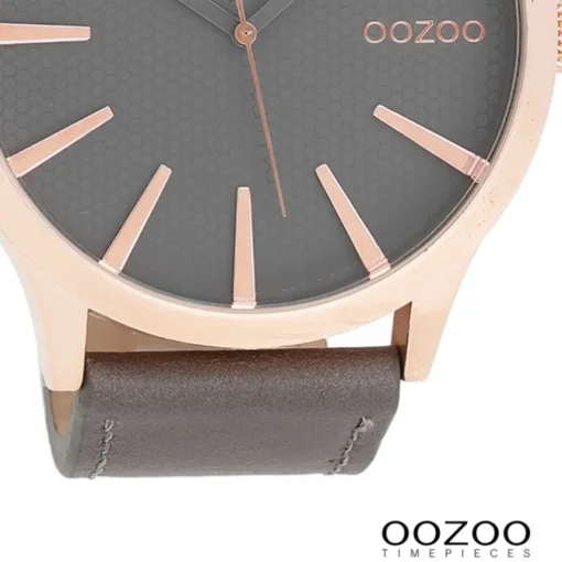 Oozoo Herren Armbanduhr Timepieces Analog Leder braun UOC9042A