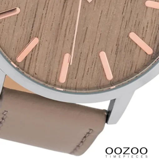 Oozoo Herren Armbanduhr Timepieces C9257 Quarzwerk Leder grau UOC9257
