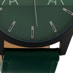 Oozoo Herren Armbanduhr Timepieces C10537 Analog Leder grün UOC10537