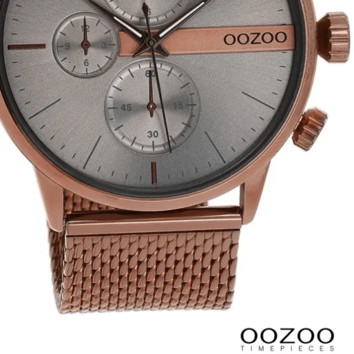 Oozoo Herren Armbanduhr Timepieces Analog Metall Mesh braun UOC11103