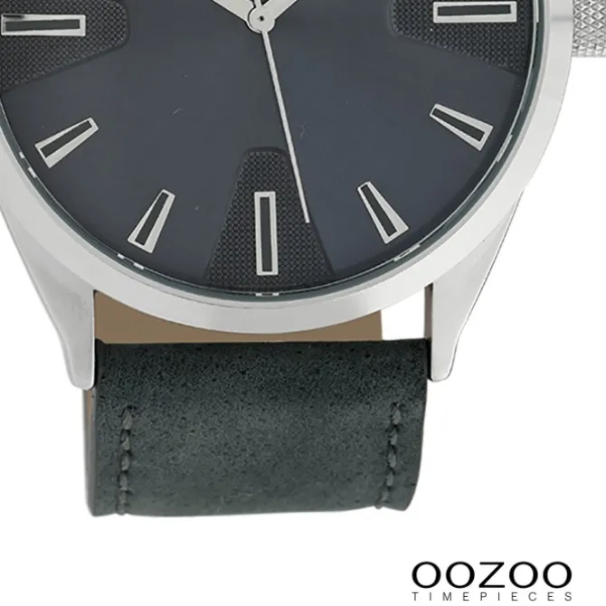 Oozoo Herren Armbanduhr Timepieces Analog Leder blau UOC10023