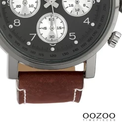 Oozoo Herren Armbanduhr Timepieces Analog Textil braun UOC10061