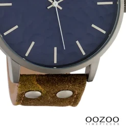 Oozoo Herren Armbanduhr Timepieces Analog Leder camouflage gelb UOC10461