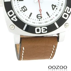 Oozoo Herren Armbanduhr Timepieces Analog Leder braun UOC2280A