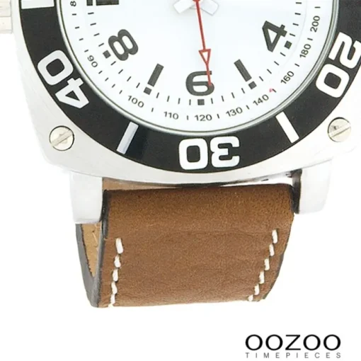 Oozoo Herren Armbanduhr Timepieces Analog Leder braun UOC2280A
