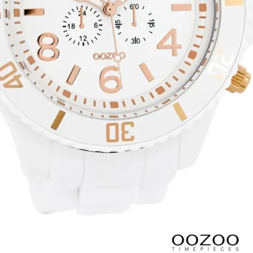 Oozoo Herren Armbanduhr Timepieces Analog Silikon weiß UOC4821A