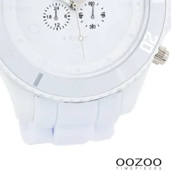 Oozoo Herren Armbanduhr Timepieces Analog Silikon weiß UOC4822A