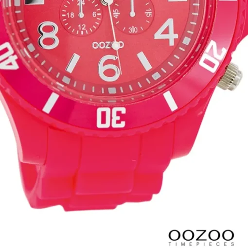Oozoo Herren Armbanduhr Timepieces Analog Silikon pink UOC4827A