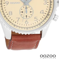 Oozoo Herren Armbanduhr Timepieces Analog Leder braun UOC6041A