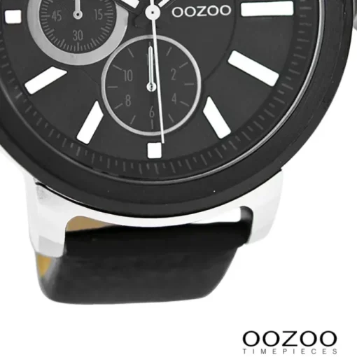 Oozoo Herren Armbanduhr Timepieces Analog Leder schwarz UOC6069A