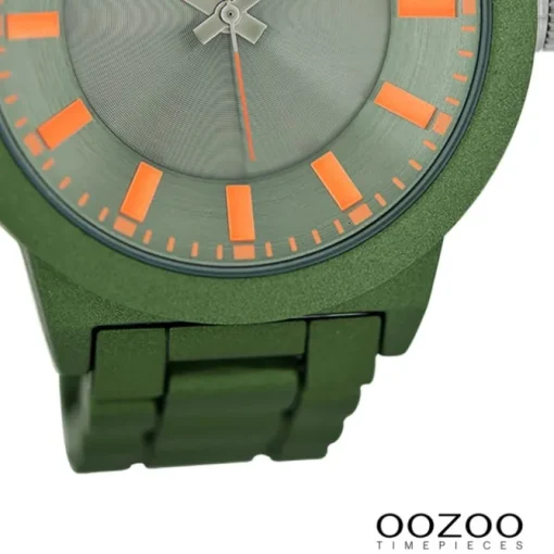 Oozoo Herren Armbanduhr Timepieces Analog Leder grün UOC6088A
