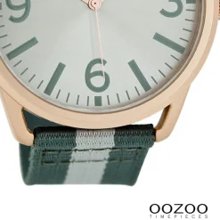 Oozoo Herren Armbanduhr Timepieces Analog Leder grün UOC7052A