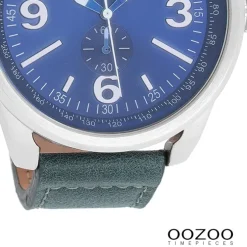 Oozoo Herren Armbanduhr Timepieces Analog Leder blau UOC7067A