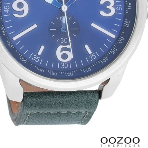 Oozoo Herren Armbanduhr Timepieces Analog Leder blau UOC7067A