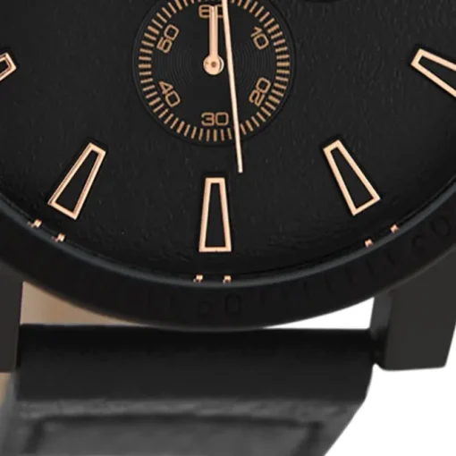 Oozoo Herren Armbanduhr Timepieces C9034A Analog Leder schwarz UOC9034A