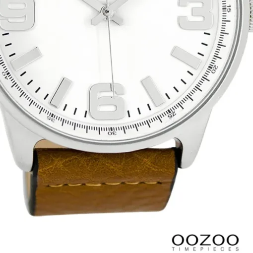 Oozoo Herren Armbanduhr Timepieces Analog Leder braun UOC7091A