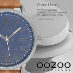 Oozoo Herren Armbanduhr Timepieces Analog Leder braun UOC9406A