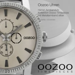 Oozoo Herren Armbanduhr Timepieces Analog Metall silber UOC9436A