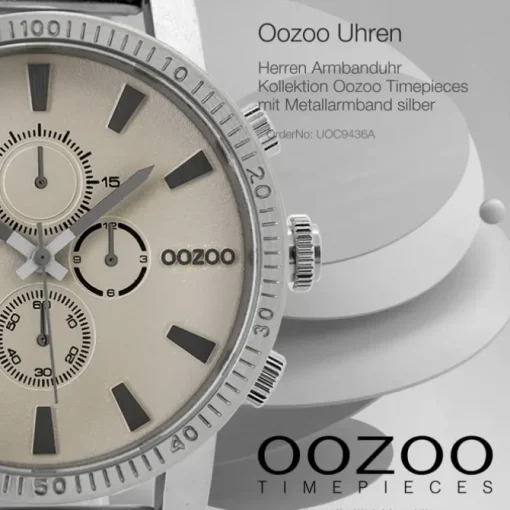Oozoo Herren Armbanduhr Timepieces Analog Metall silber UOC9436A