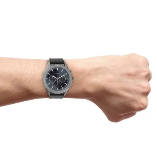 Oozoo Herren Armbanduhr Timepieces C10803 Analog Leder schwarz UOC10803