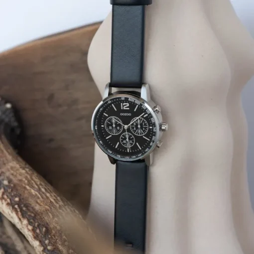 Oozoo Herren Armbanduhr Timepieces C10813 Analog Leder schwarz UOC10813