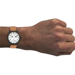 Oozoo Herren Armbanduhr Timepieces C11005 Analog Leder orange UOC11005